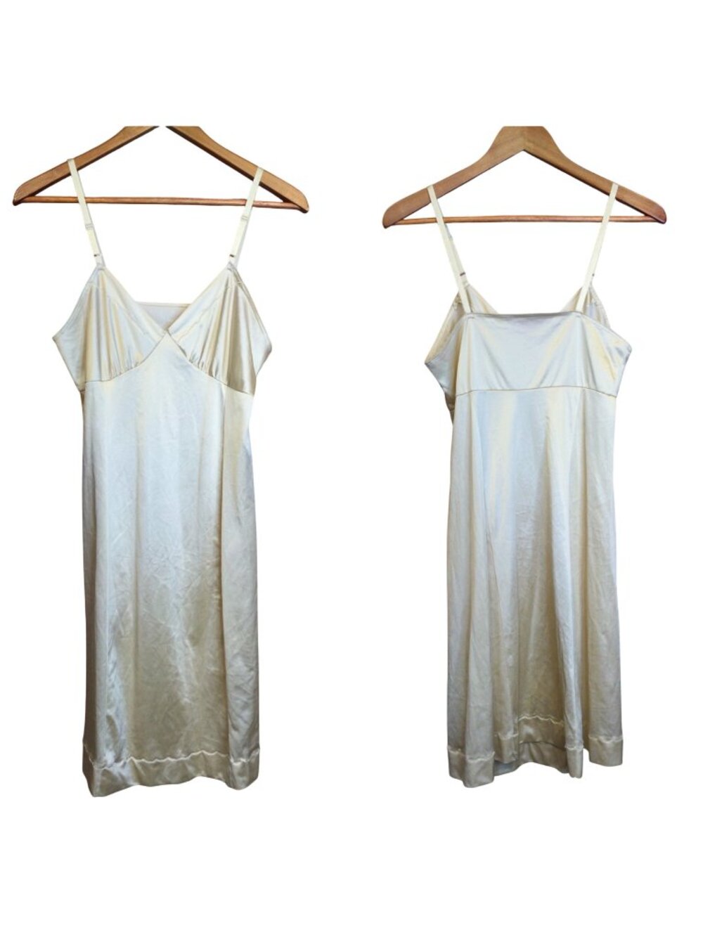 Vintage Leggs Nylon Slip Dress Adjustable Straps Size 34 USA Made Babydoll